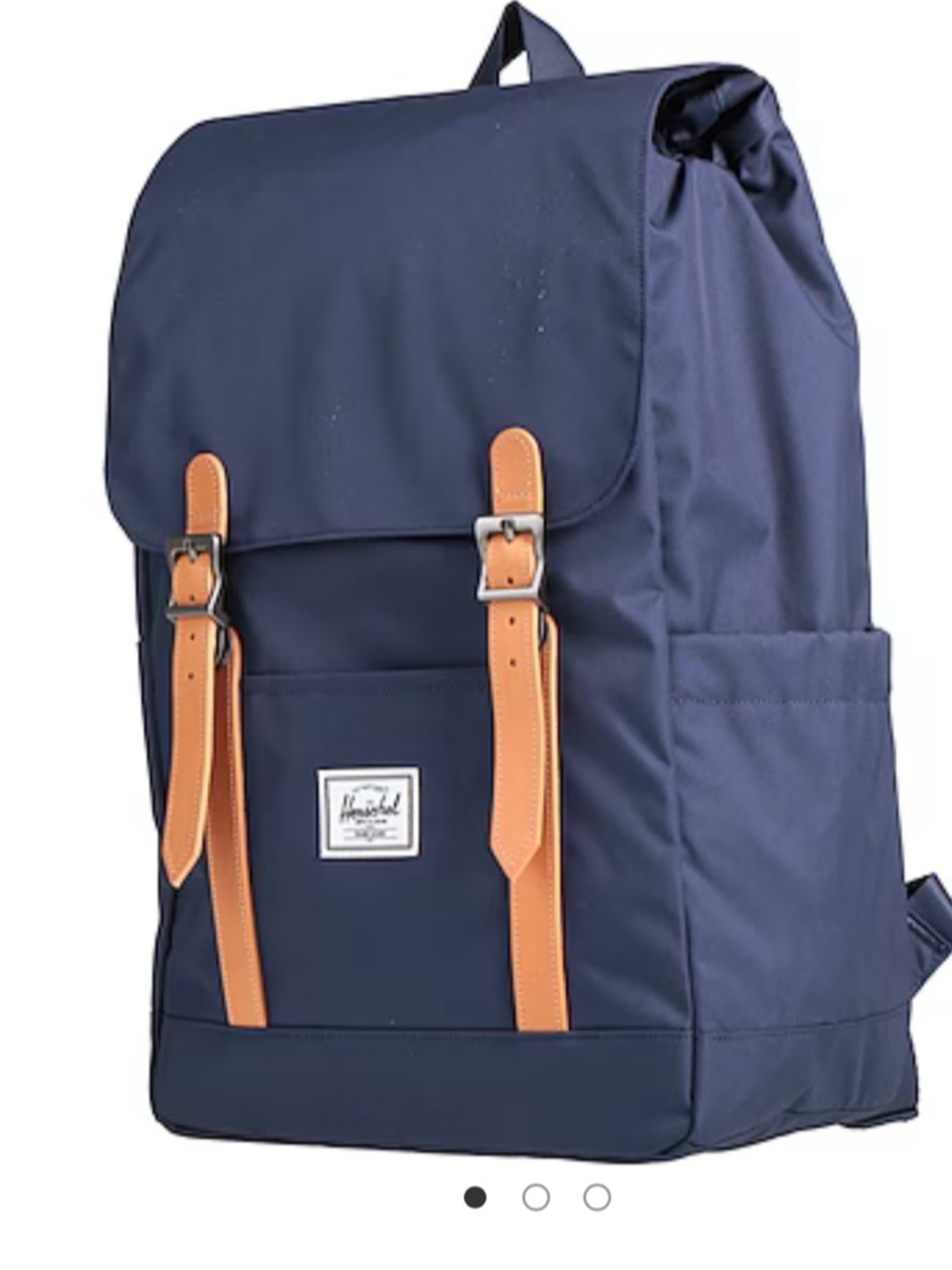 Herschel Supply Company Navy Roll-Top Backpack with Tan Accents